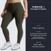 Aoxjox High Waisted Workout Leggings for Women Trinity Yoga Pants 26.5" (Olive Green, X-Large) view 2