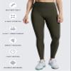 Aoxjox High Waisted Workout Leggings for Women Trinity Yoga Pants 26.5" (Olive Green, X-Large) view 4