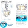13 Years of Love Birthday Charms fits Pandora Style Bracelet, 925 Sterling Silver Number 13 Heart Bead Pendant, 13th Milestones Gifts for Back to School/Christmas view 2