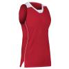 Prime Basketball Jersey, Girl's Small, Scarlet Red with White Trim view 1