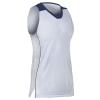 Prime Basketball Jersey, Girl's Small, White with Navy Blue Trim view 1