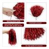 10Pcs pom poms Cheerleading Pom Poms Metallic Foil Cheer Pom Poms with Plastic Handle Plastic Cheerleader Pompoms for Party Team Spirit Sports Dance Football Basketball Cheer Kids Adults view 2