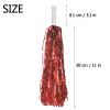 10Pcs pom poms Cheerleading Pom Poms Metallic Foil Cheer Pom Poms with Plastic Handle Plastic Cheerleader Pompoms for Party Team Spirit Sports Dance Football Basketball Cheer Kids Adults view 3