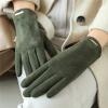 ZRSYH Women Warm Gloves Touchscreen Driving Gloves Cold Cycling Gloves Thickened Touch Screen Driving Gloves Windproof Gloves,Green view 2