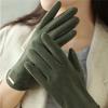 ZRSYH Women Warm Gloves Touchscreen Driving Gloves Cold Cycling Gloves Thickened Touch Screen Driving Gloves Windproof Gloves,Green view 3