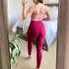 Aoxjox High Waisted Workout Leggings for Women Trinity Yoga Pants 26.5" (Rumba Red, X-Large) view 3
