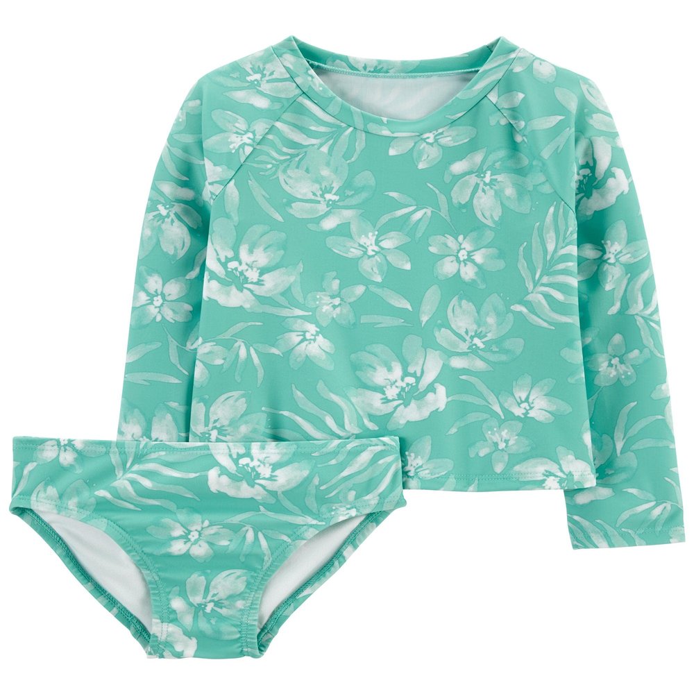 OshKosh B'Gosh Girls' Two-Piece Swimwear, Mint, 2T