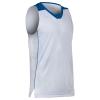 Prime Basketball Jersey, Youth X-Large, White with Royal Blue Trim view 1
