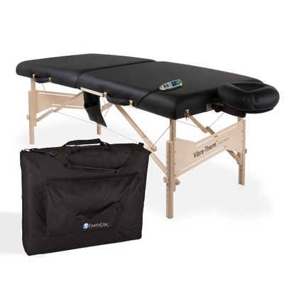 EarthLite Sports Therapy Table Vibra-Therm  Embedded Vibration & Heat, Enhanced Recovery & Warm-Up, Complete Package, UL Listed, Black
