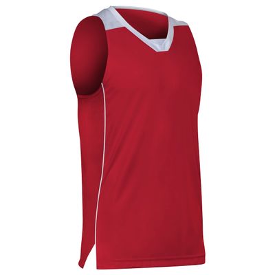 Prime Basketball Jersey, Youth Small, Scarlet Red with White Trim