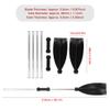 Oars Boat 210cm/82.7in Detachable Afloat Oars Aluminum Alloy Paddles Dual End Portable for Boat Kayak Raft Canoe Aluminum Alloy Black + Silver 14.9 x 5.9inch view 2