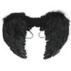 JEATHA Girs Adults Feather Angel Wings Black White Fairy Wings Fancy Dress Costume for Masquerade Halloween Theme Party Black Size C One Size view 1