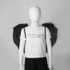 JEATHA Girs Adults Feather Angel Wings Black White Fairy Wings Fancy Dress Costume for Masquerade Halloween Theme Party Black Size C One Size view 2