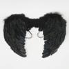 JEATHA Girs Adults Feather Angel Wings Black White Fairy Wings Fancy Dress Costume for Masquerade Halloween Theme Party Black Size C One Size view 4