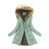 NaRHbrg Ladies Thicken Military Parka Jacket Womens Warm Fleece Cotton Coats Long Jacket Hooded Fashion Trench Coat Jacket view 1
