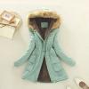 NaRHbrg Ladies Thicken Military Parka Jacket Womens Warm Fleece Cotton Coats Long Jacket Hooded Fashion Trench Coat Jacket view 2