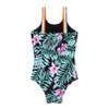 winying Kids Girls One Piece Swimsuit Hawaiian Beach Swimwear Ruffled Backless Rash Guard Beachwear 2 Green Lily 6 Years view 4