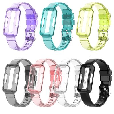 FitTurn Compatible with Fitbit Inspire 3,Ace 3 Bands Replacement Silicone Transparent Colorful Rubber Adjustable Sport Bands Accessories for Ace 3 Activity Tracker
