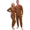 Adult Onesie Pajamas Matching Onesies for Couples Mens Onesie Pajamas Holiday Pjs for Family His and Hers Pajamas Sets X-Large Green Red view 1