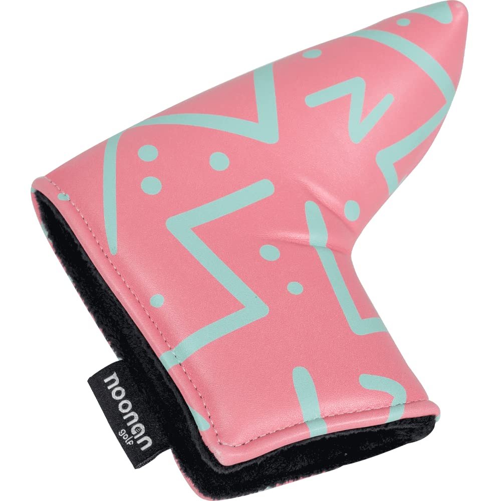 Noonan Golf Putter Cover | Magnetic Blade Golf Club Cover | Fleece Lined & Water Resistant | Fun, Creative & Unique Headcover Designs | Golf Accessories for Men & Women (Zesty Zigzag, Blade)