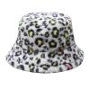 Fashion Winter Plush Fisherman Hat Warm Thick Fleece Faux Fur Bucket Hat Leopard Print Cap Snow Cozy Cow Bucket Hat view 1