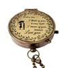Brass Nautical - Brass Compass Engraved with One of The Most Romantic Poems from EE Cummings - Boyfriend Fiance Husband, Partner, Lover, Beloved, I Miss You, Army, Anniversary,Wedding Valentine view 2