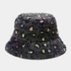 Fashion Winter Plush Fisherman Hat Warm Thick Fleece Faux Fur Bucket Hat Leopard Print Cap Snow Cozy Cow Bucket Hat view 2