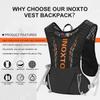 INOXTO Hydration Vest Backpack,Lightweight Insulated Pack with 1.5L Water Bladder Bag Daypack for Hiking Trail Running Cycling Race Marathon for Women Men Kids (Black Orange) view 2