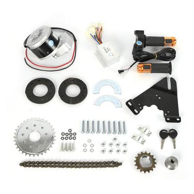 JAYEUW 24V 250W Electric Bike Conversion Kit, Common Bike Left Chain Drive Convert Bicycles into Electric Vehicles Bicycle E-Bike DIY,Twist/Thumb Brush Motor Conversion Kit (250W 24V Thumb kit)