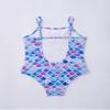 Yihuimin Girls Mermaid Princess One Piece Swimsuit Spaghetti Straps Backless Ruffles Bathing Suit Bikini Colorful Fish Scales 6 Years view 4