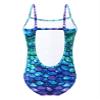 Yihuimin Girls Mermaid Princess One Piece Swimsuit Spaghetti Straps Backless Ruffles Bathing Suit Bikini Purple&Green Fish Scales 6 Years view 2