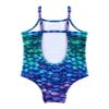Yihuimin Girls Mermaid Princess One Piece Swimsuit Spaghetti Straps Backless Ruffles Bathing Suit Bikini Purple&Green Fish Scales 6 Years view 4