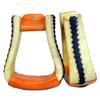 HILASON Horse Western Saddle Stirrup Rawhide Leather Stirrups Pair | for Barrel Racing Horses view 2