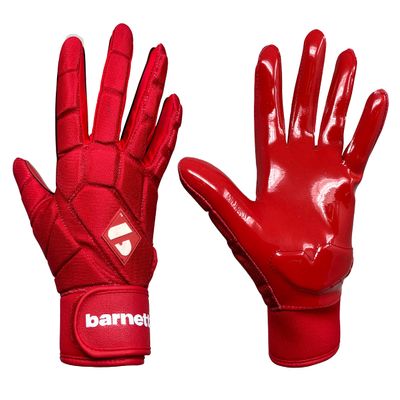 BARNETT FKG-03 Red High Level Linebacker Football Gloves, LB, RB, TE (M)
