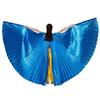Nimiman Women Egyptian Professional Belly Dance Costume Wings with SticksBack Open Blue view 1