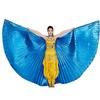 Nimiman Women Egyptian Professional Belly Dance Costume Wings with SticksBack Open Blue view 2