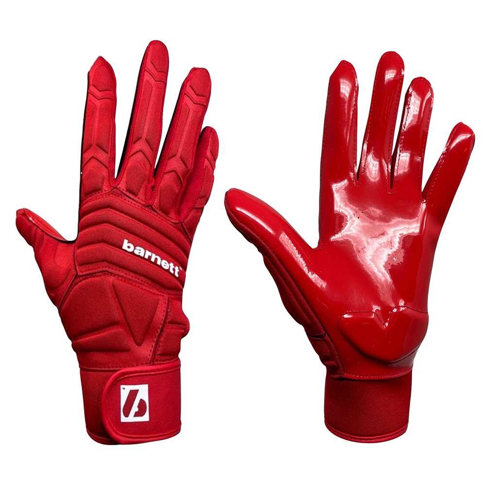 BARNETT FLG-03 Red Professional Linemen Football Gloves, OL, DL (S)