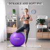 STOROMO Exercise Ball,Yoga Ball(with Exercise Tutorial)Extra Thick Non-Slip,Holds 2500 lbs, Workout Ball for Pregnancy Birthing and Balance Stability (Purple, 85cm/33.4in) view 4