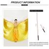 Nimiman Belly Dance Isis Wings Belly Dance Costume Wings with Sticks for Halloween Carnival Performance(Back Open) view 3