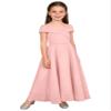 YONGHS Kids Flower Girls Dress Spaghetti Strap Off Shoulder Chiffon Bridesmaid Dress A Line Formal Long Gown Pink 12 Years view 3
