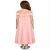 YONGHS Kids Flower Girls Dress Spaghetti Strap Off Shoulder Chiffon Bridesmaid Dress A Line Formal Long Gown Pink 12 Years view 4