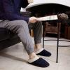 ULTRAIDEAS Mens Warm Fuzzy Slip On Slippers, Sherpa Lined House Shoes with Memory Foam for Indoor Outdoor, Mens Gifts for Winter (Upgrade Blue, Size 11-12) view 3
