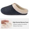 ULTRAIDEAS Mens Warm Fuzzy Slip On Slippers, Sherpa Lined House Shoes with Memory Foam for Indoor Outdoor, Mens Gifts for Winter (Upgrade Blue, Size 11-12) view 4