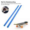 Skateboard Rails Protector, Flexible Ribs Design for Impact Resistance, Skateboard Rails Guard with Mount Screws for Beginners and Street Skaters view 3