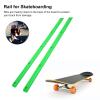 VBESTLIFE 2Pcs Skateboard Rails Protector Wear-Resistant Flexible Ribs Bones Board Rails with Mount Screws(Green) Cycling view 4