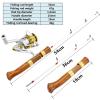 Ultra-Short 54cm2 Section Ice Fishing Rod with Reel Set, Portable Winter Fishing Device, Ice Fishing Rod and Fishing Reel Hook Bait Set, Carp Rod ZYHYD (Size : 54cm) view 2