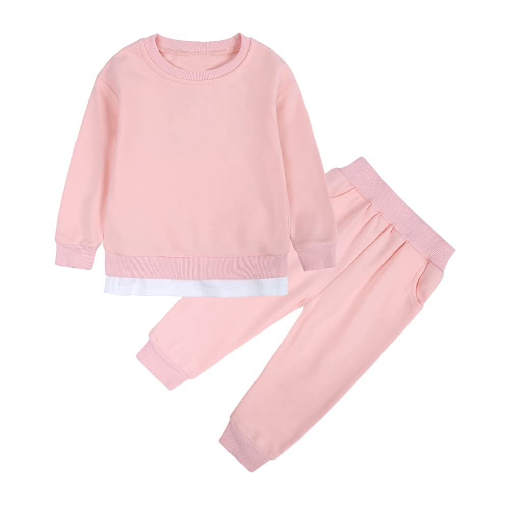 MYGBCPJS Kids Sweatsuits Long Sleeve Crew Neck Tee Shirt + Jogger Sweatpants Infant Baby 2 Pieces Fall Outfits Clothes