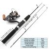 80cm Insert Ice Fishing Rod with Reel Set, Portable Winter Fishing Device, Ice Fishing Rod and Fishing Reel Hook Bait Set, Carp Rod ZYHYD (Size : 80cm) view 2