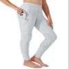 Willit Girls Horse Riding Pants with Secure Zipper Pockets Light Grey M view 1