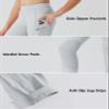 Willit Girls Horse Riding Pants with Secure Zipper Pockets Light Grey M view 4